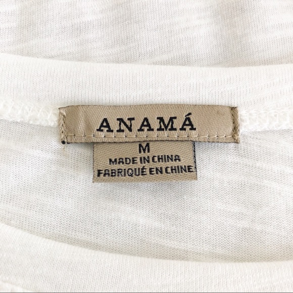 Anama Tank White Keyhole Ruffle Lightweight Top M - Picture 6 of 9